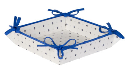 Provencal bread basket (Calissons. white x blue) - Click Image to Close